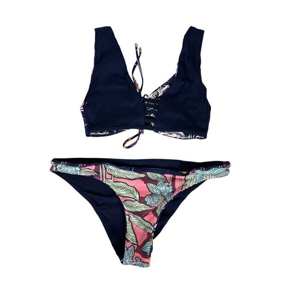 Maaji Reversible Bikini size Blue Large - Picture 3 of 11